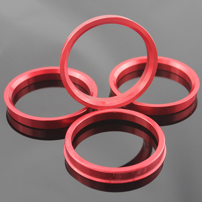 Anodisieren Sie rote Aluminiumnaben-zentrale Ringe OD73.0 ID63.4 für Mazda Volvo